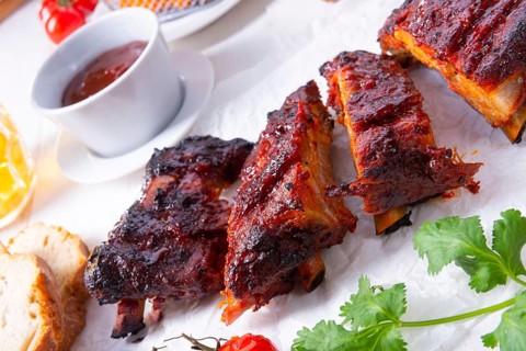 BBQ replacement ribs from a charcoal grill
