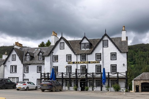 KENMORE PERTHSHIRE, SCOTLAND, UK, MAY 27. View of Kenmore Hotel in Kenmore Scotland on May 27, 2024