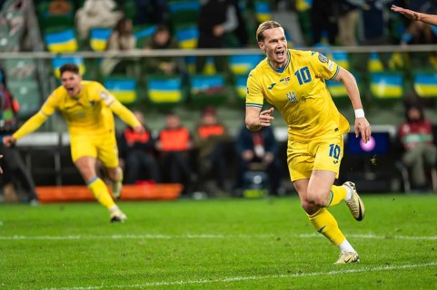 WROCLAW, POLAND - MARCH 26, 2024: Qualifications for UEFA Euro 2024. Final play-off match Ukraine -