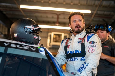 NASCAR Cup Series Driver JJ Yeley (15) practices for the NASCAR Cup Series Championship at the