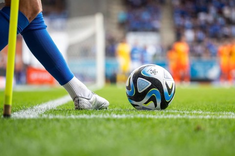 LUBIN, POLAND - JULY 23, 2023: Football match Polish PKO Ekstraklasa between KGHM Zaglebie Lubin vs