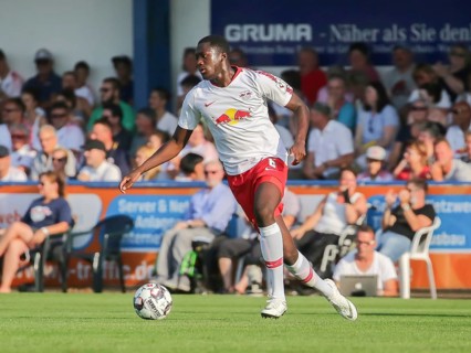 French footballer Ibrahima Konate RB Leipzig in a test match at FC Grimma on 20.07.2018, French