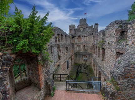 Auerbach Castle on the Bergstrasse, castle ruins, Bensheim, Hesse, Germany, Europe