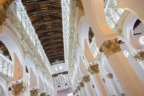 Catholic Church of Santa Maria La Blanca, former Jewish synagogue Ibn Shushan, Toledo, Spain,