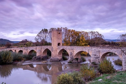 Medieval bridge of Frías, Romanesque origin, Frías, province of Burgos, region of Las Merindades,