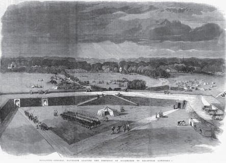 Military and mutiny, brigadier, general havelock leaving the fortress of Allahabad to recapture