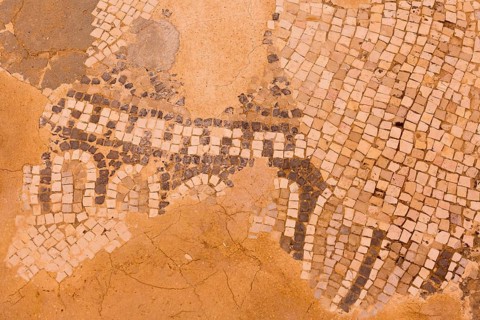 Ancient mosaic of Jerash Gerasa, Jordan historic site