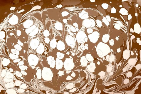 Beautiful abstract art of Ebru marbling painting techniques on water with acrylic paints