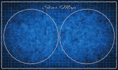 High detailed Star Map with names of constellations