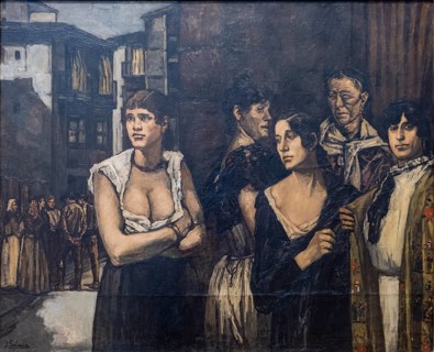 On the Game, José Gutiérrez Solana, 1915-1917, Oil on canvas, Museo de Bellas Artes, Bilbao, Spain,