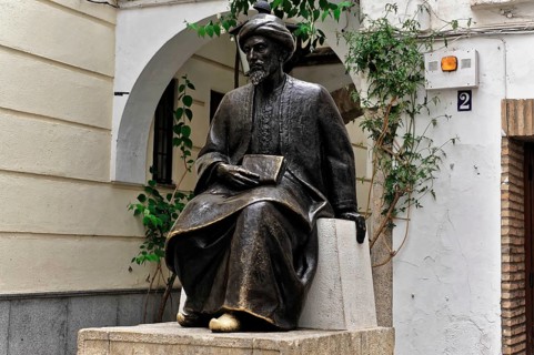 Bronze monument, monument to Adam Riese, Cordoba, Andalusia, Spain, Europe, bronze statue of a
