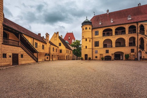 View of Trausnitz Castle in Landshut, Germany, Europe