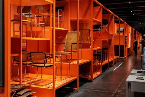 Chair designs, bauhaus museum, Dessau, Federal Republic of Germany
