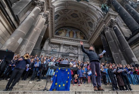 Germany, Berlin, 03.10.2024, Sing for Europe!, Choir: Girls' Choir of the Sing-Akademie zu Berlin,