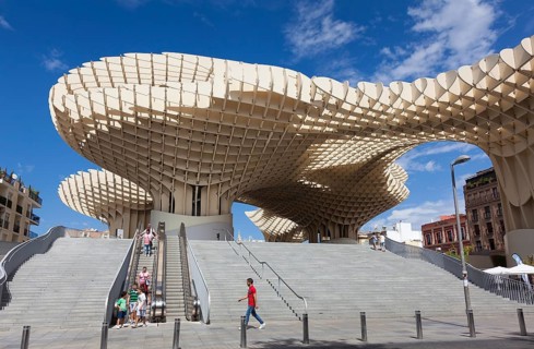 Metropol Parasol on La Encarnacion Square in Seville, Andalusia, Spain, Europe