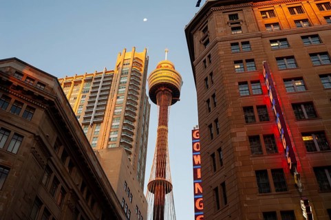 19 Sep 2018, Sydney, New South Wales, Australia, A view of the Sydney Tower, the tallest structure