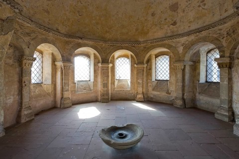 Interior of the apse in the church of the medieval Simeonstift, 11th century, St., Sankt, Saint