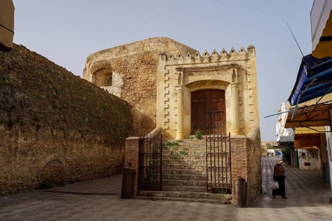 Access to the walls Bab R'mel next to Bab Souk, Portuguese fortification, Asilah, morocco