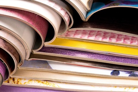 Stack of magazines, poland