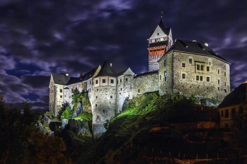 Loket Castle is a 12th-century Gothic style castle located about 12 km from Karlovy Vary on a