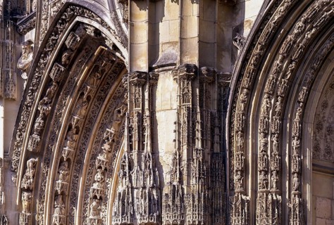 Caudebec-en-Caux, Eglise Notre-Dame, detail of the west façade