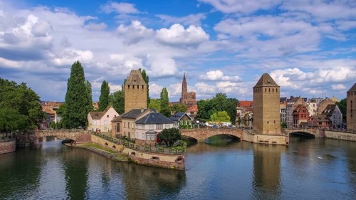 Strasbourg in Alsace, France, skyline Strasbourg in Alsace, France, Europe