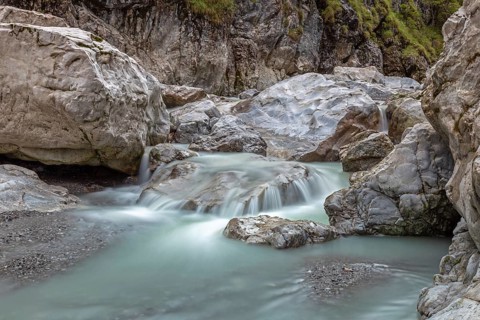 Rotlech Gorge near Weißenbach, Austria, Europe