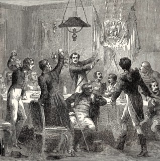 A meeting of the Bonapartistes, France, nineteenth century, Europe