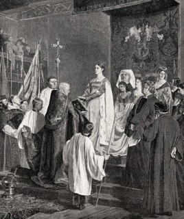 Mary, Duchess of Burgundy, swearing to respect the rights of the city of Brussels