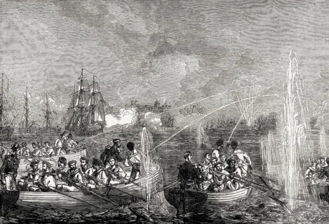 The Bombardment of Odesa on 6 April 1854, Crimean War, Ukraine, Europe