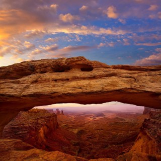 Mesa Arch in Canyonlands National Park Utah USA sunrise photo mount