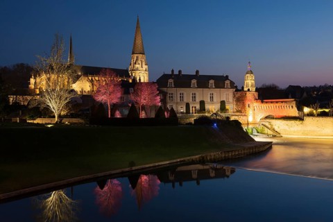 Nightfall in Vendome, Loir-et-Cher, Centre-Val de Loire, France, Europe