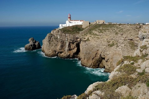 Lighthouse at Cabo Sao Vicente, Sagres, Algarve, Portugal, Europe