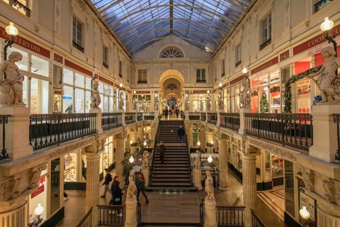 Historic shopping arcade Passage Pommeraye in the Graslin neighbourhood, Nantes, Loire-Atlantique