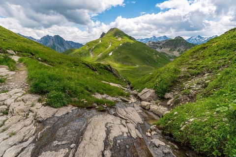 Fantastic hike in the Lechquellen Mountains in Vorarlberg Austria near Lech, Warth, Bludenz