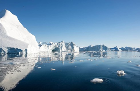 Beautiful Icebergs in Disko Bay Greenland around Ilulissat, Disko Bay, Greenland, North America