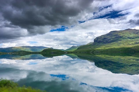 Fascinating natural landscape in Jotunheimen in the summertime in Norway. Great natural landscape