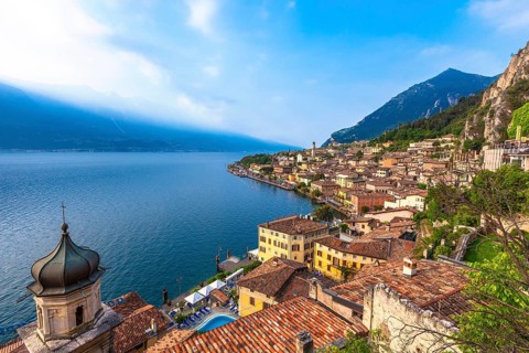 Favourite travel destination, Limone on Lake Garda, Brescia, Lombardy, Italy, Europe