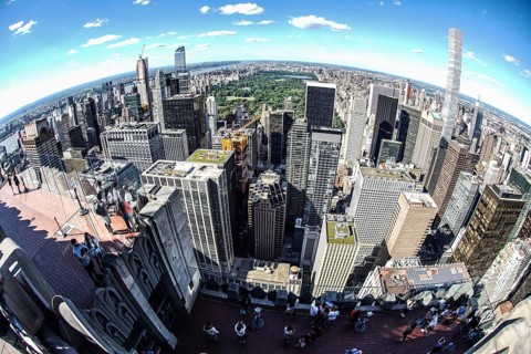 The view from the Rockefeller Center (Top of the Rock). Shooting Location: New York, Manhattan