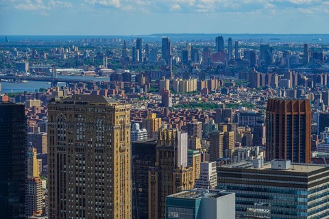The view from the Rockefeller Center (Top of the Rock). Shooting Location: New York, Manhattan