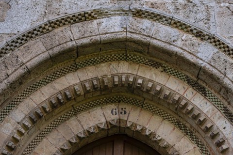 Ornamental entrance, Hermitage of Nuestra Señora del Valle, Romanesque ogival temple of Byzantine