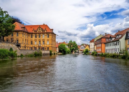 Historic old town of Bamberg (Franconia, Germany) at the river Regnitz