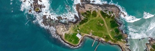 Florianopolis, Armação beach, aerial view. Santa Catarina, SC