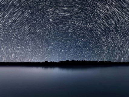 Star Trails over Night sky. Night sky startrails