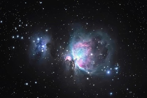 Great Orion Nebula M42, in the constellation of Orion, Milky Way