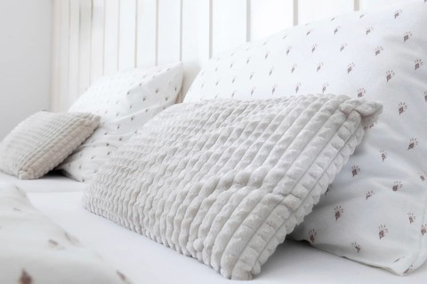 Comfortable soft pillows on the bed, guest accommodation ready