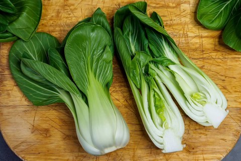 Fresh bok choy or pak choi or pok choi vegetables