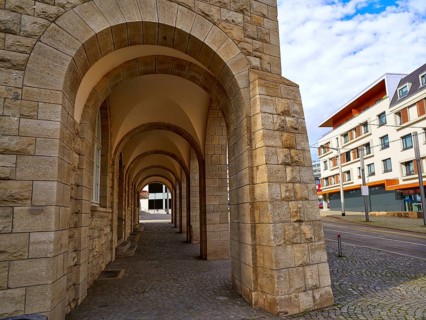 Nordhausen stadthaus archs in Harz Thuringia of Germany