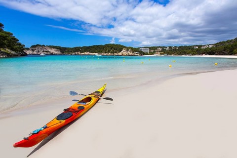 Menorca Cala Galdana Beach in Ciutadella at Balearic islands