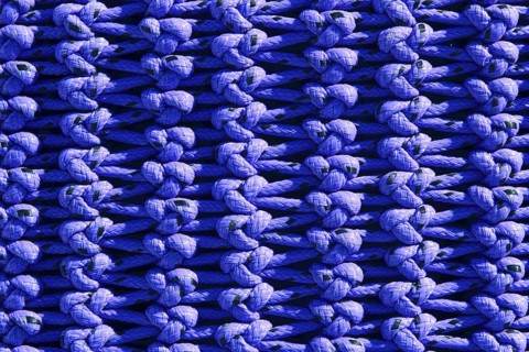 Fisherboat net macro detail texture blue knots professional tackle